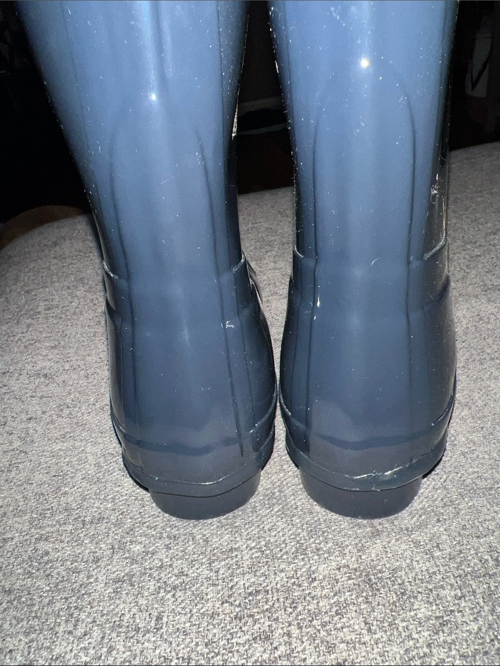 Hunter Tall Rain Boots in Navy with Red Logo Trim NWOT 7 - Picture 10 of 13